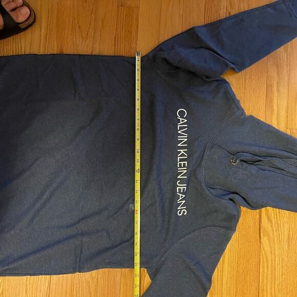 NWT  blue Calvin Klein Women's Size L  Performance Logo Fleece Hoodie - Picture 10 of 11